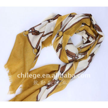 chain print shawl pahmina wool scarf shawl